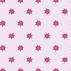 Vector seamless floral texture of purple flowers
