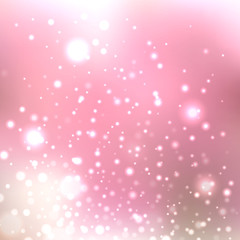 Shining with particles on blurred background