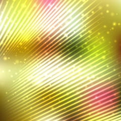 Shining with particles on blurred background