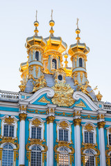 Fototapeta na wymiar The Church of the Resurrection in the Catherine Palace of Tsarsk