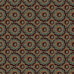 Floral pattern on dark background for gift wrapping