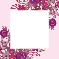 Floral card. Bouquet. 