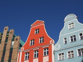 Rostock, Giebelhäuser in der Altstadt