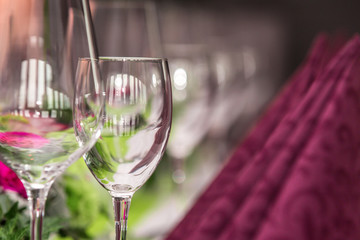 Gläser im Restaurant