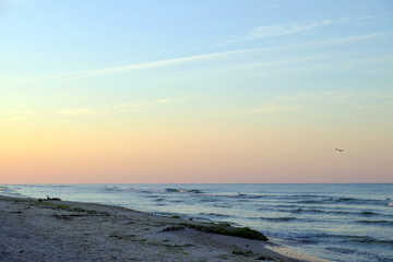 Calm sea in the evening