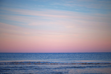 Calm sea in the evening