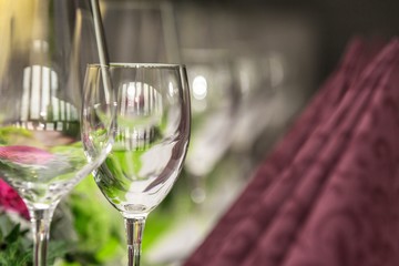 Gläser im Restaurant