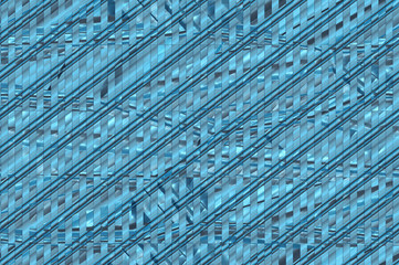 Cross striped shiny textured grid - cerulean.