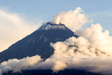 A breathtaking landscape in Ecuador as the Tungurahua volcano erupts, sending explosive heat, smoke, and dust into the mountains of Banos.