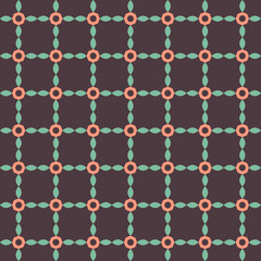 Seamless colorful geometric pattern on dark background