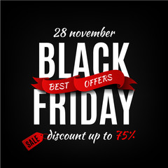 Black friday sale design template. Black friday banner