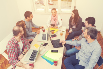 Obraz premium Stargazing through a telescope. 