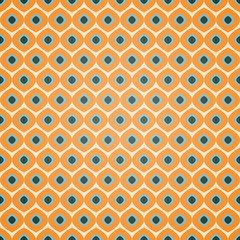 Seamless geometric pattern in retro orange colors