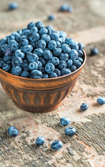 Bowl of fresh blueberries