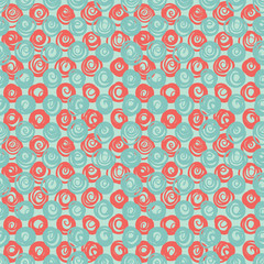 Seamless pattern with swirls on light background