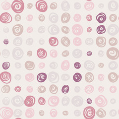 Seamless pattern with swirls on bright background