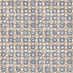 Seamless pattern with swirls on grey background