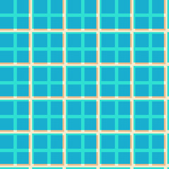 Seamless pattern of tiles with blue squares