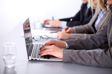 Group of business people working together in office