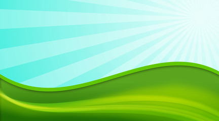 Abstract green web banner