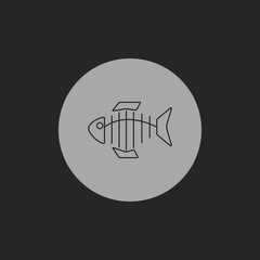 Vector icon of fishbone