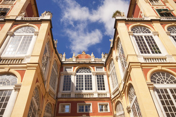 Genoa, Italy - Royal Palace, facade from the garden