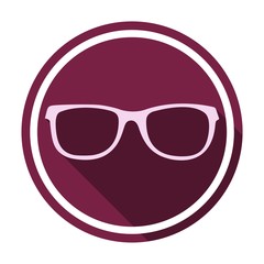 Glasses icon with long shadow