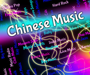 Chinese Music Means Sound Track And Asian