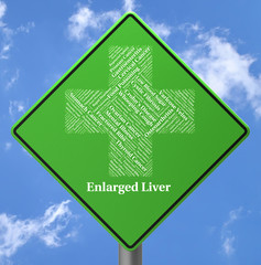 Enlarged Liver Represents Ill Health And Affliction