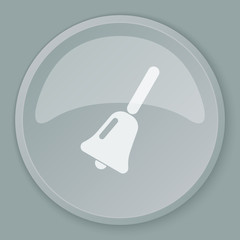 White School Bell icon on grey web button