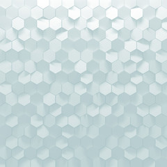 White Hexagon Wall Tiles Texture Background