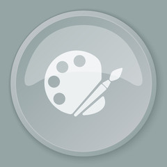 White Palette icon on grey web button