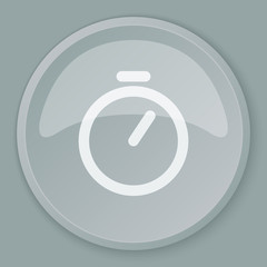 White Timer icon on grey web button