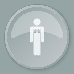 White Lungs icon on grey web button