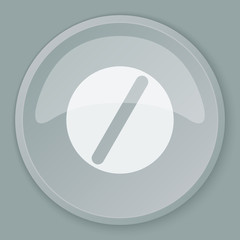 White Pill icon on grey web button