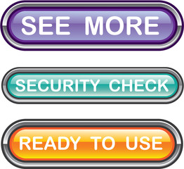 See more Security check Ready to use Buttons Glossy Vector