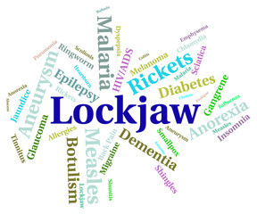Obraz premium Lockjaw Illness Represents Complaint Malady And Trismus