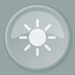 White Sun icon on grey web button