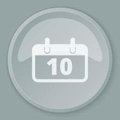 White Calendar icon on grey web button