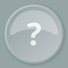 White Question Mark icon on grey web button