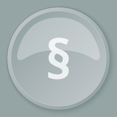 White Paragraph icon on grey web button