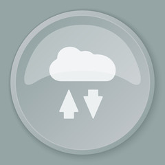 White Cloud Computing icon on grey web button