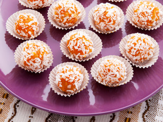 Homemade carrot candies