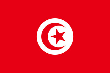 Flag of Tunisia - obrazy, fototapety, plakaty