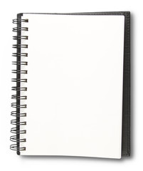 Blank pages of notebook