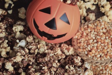 Obraz premium popcorn with seed halloween