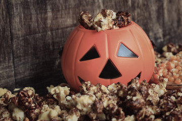 Fototapeta premium popcorn with seed halloween
