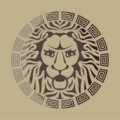Lion Logo Vintage Style
