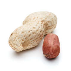 peanut pod or arachis isolated on white background cutout