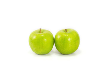 Green apple isolated on white.